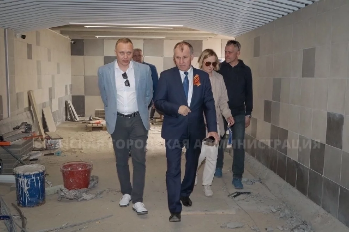 Мэр Брянска оценил ход реконструкции подземного перехода на Полтиннике